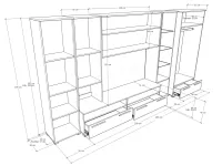 Torino 2 szekrénysor méretrajz